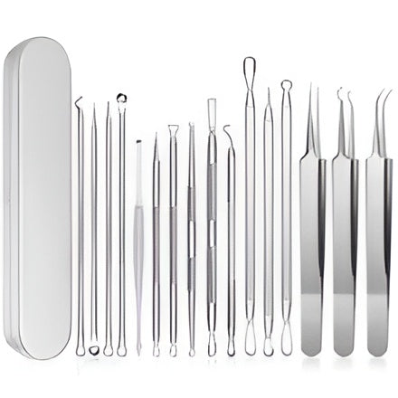 4–5 Piece Acne Needle & Blackhead Tweezer Tool Set