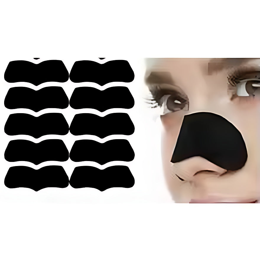 10-Pack Charcoal Nose Strips – Deep Pore Blackhead Remover