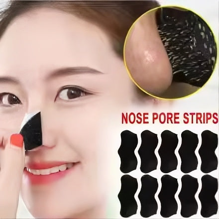 10-Pack Charcoal Nose Strips – Deep Pore Blackhead Remover